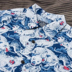 Studio D’Artisan SP-091 45th Anniversary ‘100 Pigs’ Aloha Shirt – Indigo Dyed