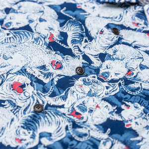 Studio D’Artisan SP-091 45th Anniversary ‘100 Pigs’ Aloha Shirt – Indigo Dyed