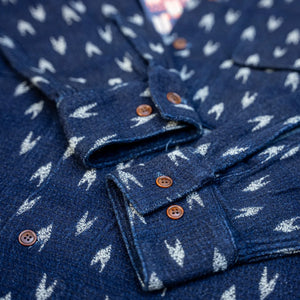 Studio D’Artisan 5712 ‘Arrow Kasuri’ Sashiko Shirt - Indigo Dyed