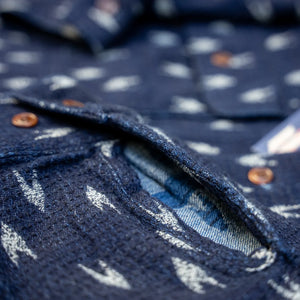 Studio D’Artisan 5712 ‘Arrow Kasuri’ Sashiko Shirt - Indigo Dyed