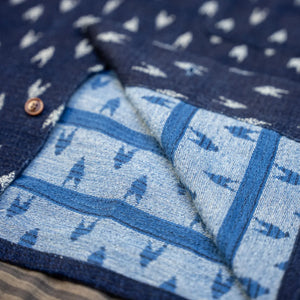 Studio D’Artisan 5712 ‘Arrow Kasuri’ Sashiko Shirt - Indigo Dyed