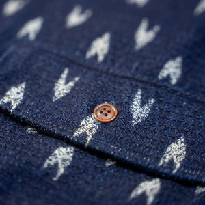 Studio D’Artisan 5712 ‘Arrow Kasuri’ Sashiko Shirt - Indigo Dyed