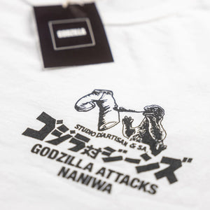 Studio DArtisan Godzilla Attacks Naniwa Collaboration Tshirt - White
