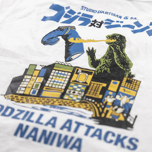 Studio DArtisan Godzilla Attacks Naniwa Collaboration Tshirt - White