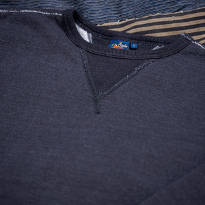 Studio D’Artisan Sinker Weave Sweatshirt – 8089 Black Indigo Rope Dyed