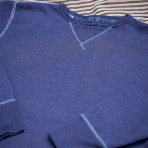 Studio D’Artisan Sinker Weave Sweatshirt – 8089 Indigo Rope Dyed