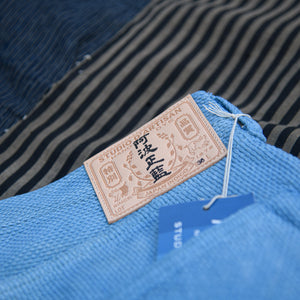Studio D’Artisan 1880 ‘AWA-AI’ 12oz Selvedge Sashiko Trousers – Natural Indigo / Hand Dyed / Regular Tapered