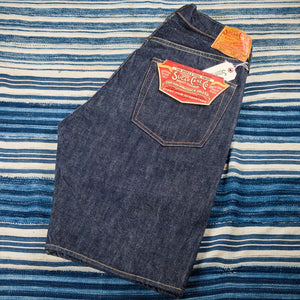 Sugar Cane 14oz 1947 Selvedge Denim Shorts Indigo Regular Straight flat