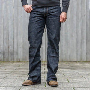 Sugar Cane 14oz Rodeoman Selvedge Denim Boot Cut worn front