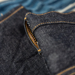 Sugar Cane 14oz Rodeoman Selvedge Denim Boot Cut lose up fabric