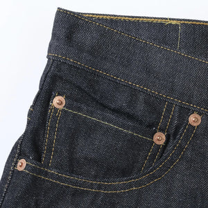 Sugar Cane 14oz Rodeoman Selvedge Denim Boot Cut close up front pocket