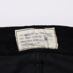Sugar Cane 1947 9W Corduroy Pants – Black / Classic Straight