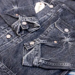 Sugar Cane 14,25oz 1953 Type II Black Denim Jacket – Hard Wash / Aged Model