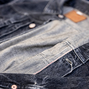 Sugar Cane 14,25oz 1953 Type II Black Denim Jacket – Hard Wash / Aged Model