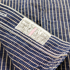 Sugar Cane Fiction Romance 5oz Check Work Shirt Indigo detail union ticket label