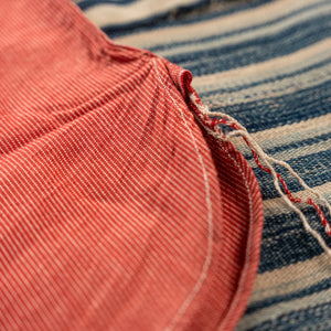 Sugar Cane Jean Corduroy Work Shirt Red close up side gusset