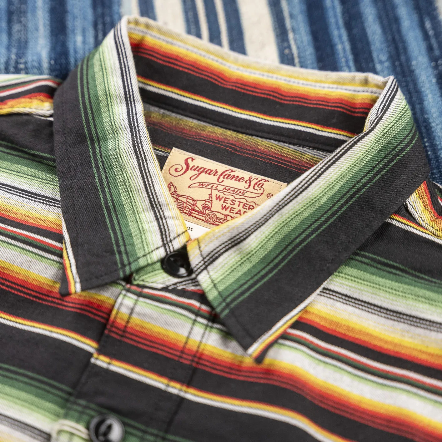 Sugar Cane Sarape Work Shirt Black – Made in Japan Sugar Cane Sarape Work Shirt Black – Made in Japan