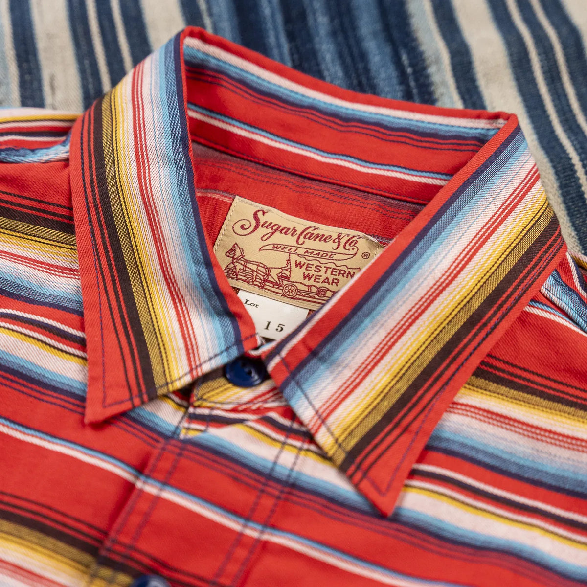 Sugar Cane Sarape Work Shirt Red – Made in Japan