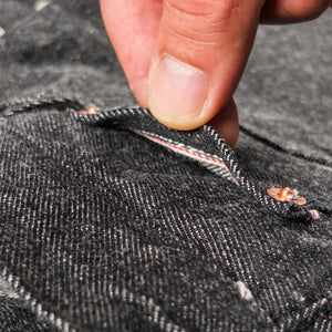 Sugar Cane 14oz Black Selvedge Jeans Black Regular Straight detail selvedge id coin pocket