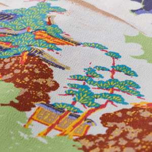 Sun Surf Ancient Capital Rayon Crepe Hawaiian Shirt Green detail print