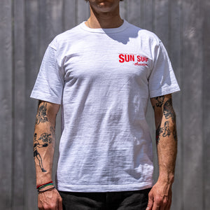 Sun Surf “Archive Logo” Slub Yarn T-Shirt – White / Special Edition