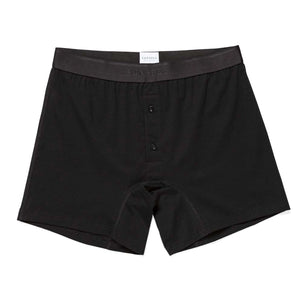 Sunspel Superfine Two-Button Shorts - Black