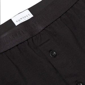 Sunspel Superfine Two-Button Shorts - Black