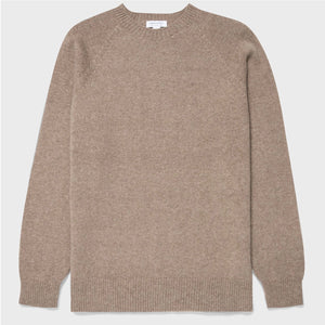 Sunspel Lambswool Crew Neck Jumper - Sandstone