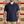 Sunspel Linen Pique Polo Shirt Navy worn front