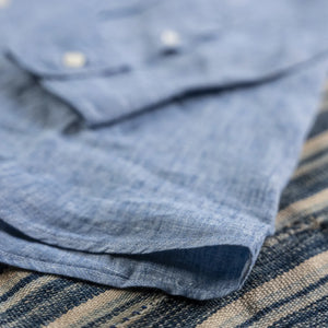 Sunspel Linen Shirt - Como Blue