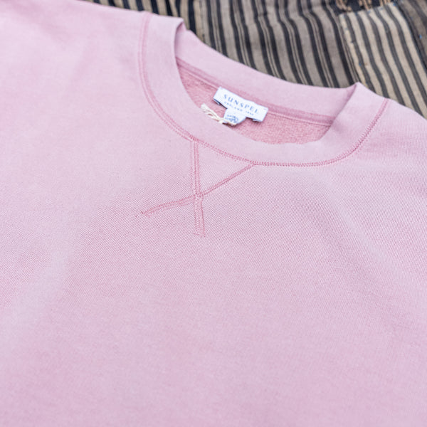 Sunspel Loopback Sweatshirt – Pale Pink