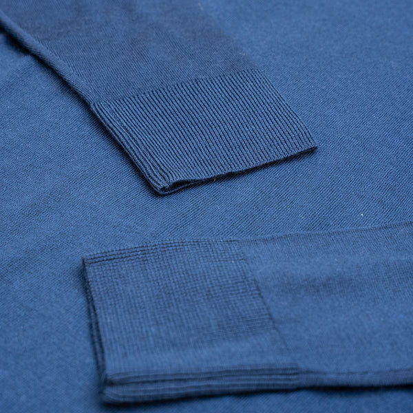 Sunspel Extra-Fine Merino Wool Polo Shirt – Light Navy