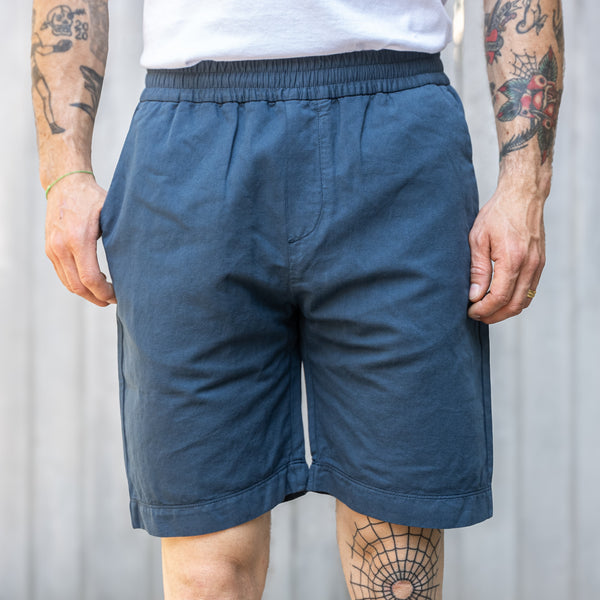 Sunspel Cotton-Linen Drawstring Shorts – Shale Blue