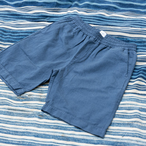 Sunspel Cotton-Linen Drawstring Shorts – Shale Blue