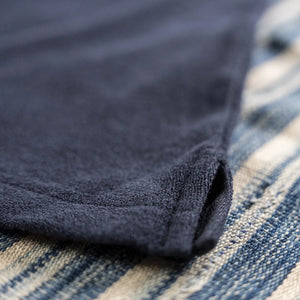 Sunspel Towelling Camp Collar Shirt - Navy