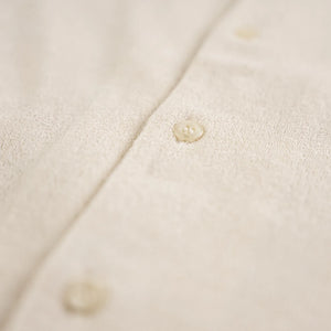 Sunspel Towelling Camp Collar Shirt - Natural
