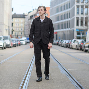 Orgueil OR-1105 11,5oz Black Check Dobby Trouser – Regular Tapered