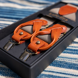 Tailor Orgueil 2-Way Military Suspenders - Olive