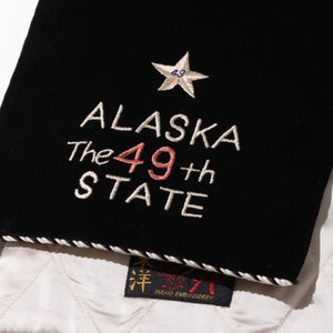 Tailor Toyo ‚Alaska‘ Velveteen Suka Scarf – Black / White