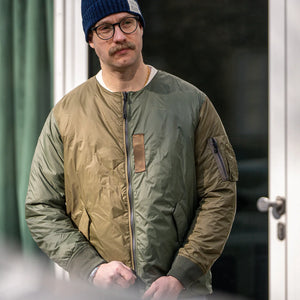 Taion Reversible MA-1 Down Jacket – Crazy Olive x Black / Japan Special