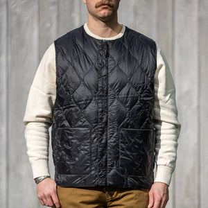 Taion Reversible MA-1 Down Vest – Crazy Olive x Black / Japan Special