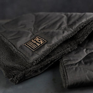 Taion Military Reversible Down Scarf Black detail nylon