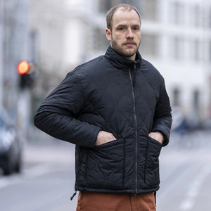 Taion Military Reversible ‘Hi Neck’ Down Jacket – Black / Black