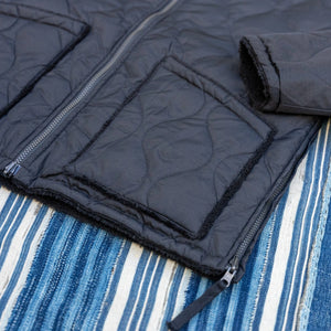 Taion Military Reversible ‘Hi Neck’ Down Jacket – Black / Black