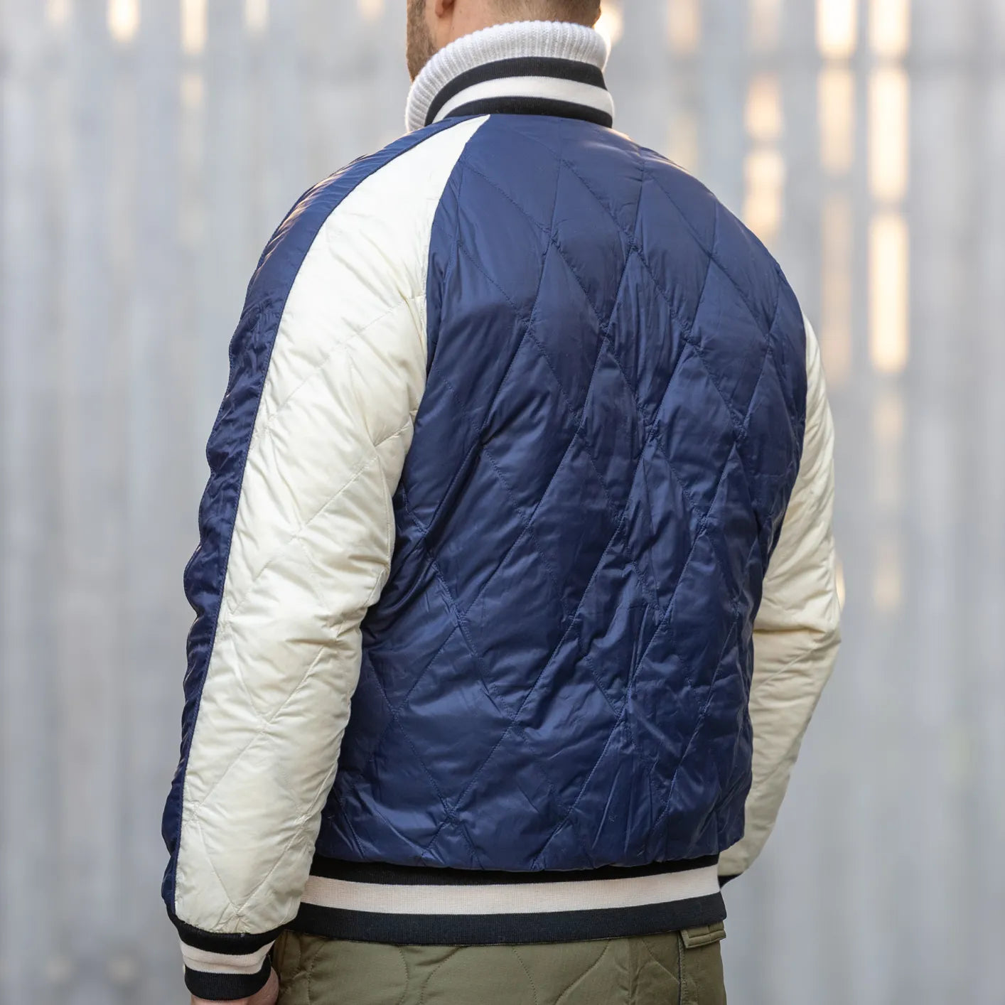 Taion Reversible 'Sukajan' Down Jacket – Black / Navy Taion Reversible 'Sukajan' Down Jacket – Black / Navy