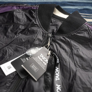 Taion Reversible Sukajan Down Jacket Black detail collar