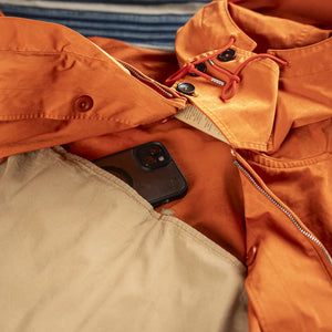 Ten C 13oz OJJ Anorak Jacket Orange detail inside pocket
