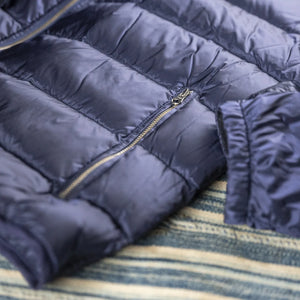 Ten C Down Liner Jacket Navy detail side pocket