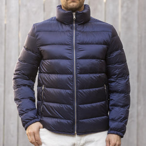 Ten C Down Liner Jacket Navy worn front