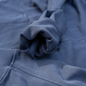 Ten C Diagonal Fleece Cardigan – Garment Dyed / Navy